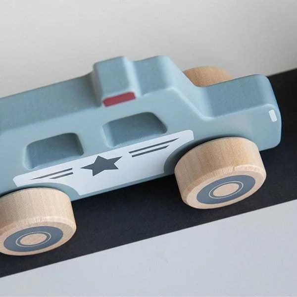 Little Dutch Avarinių tarnybų medinių automobilių rinkinys