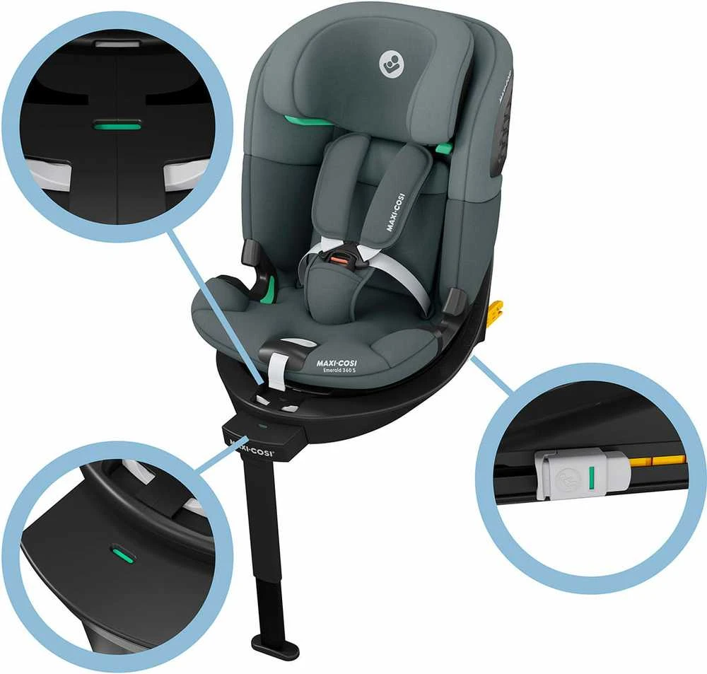 Maxi Cosi Emerald 360 S - pasukama automobilinė kėdutė, 40-150 cm | Toninis grafitas