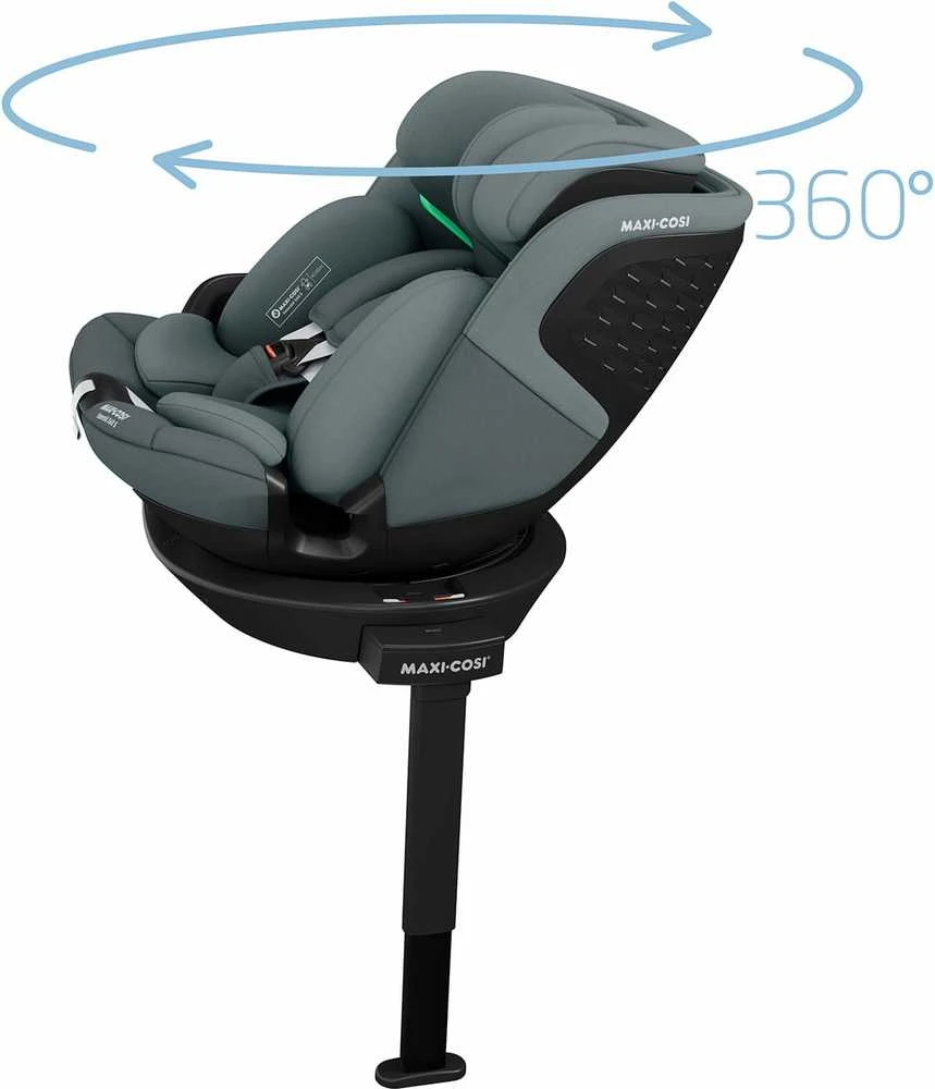 Maxi Cosi Emerald 360 S pilka kėdutė su sukimosi funkcija
