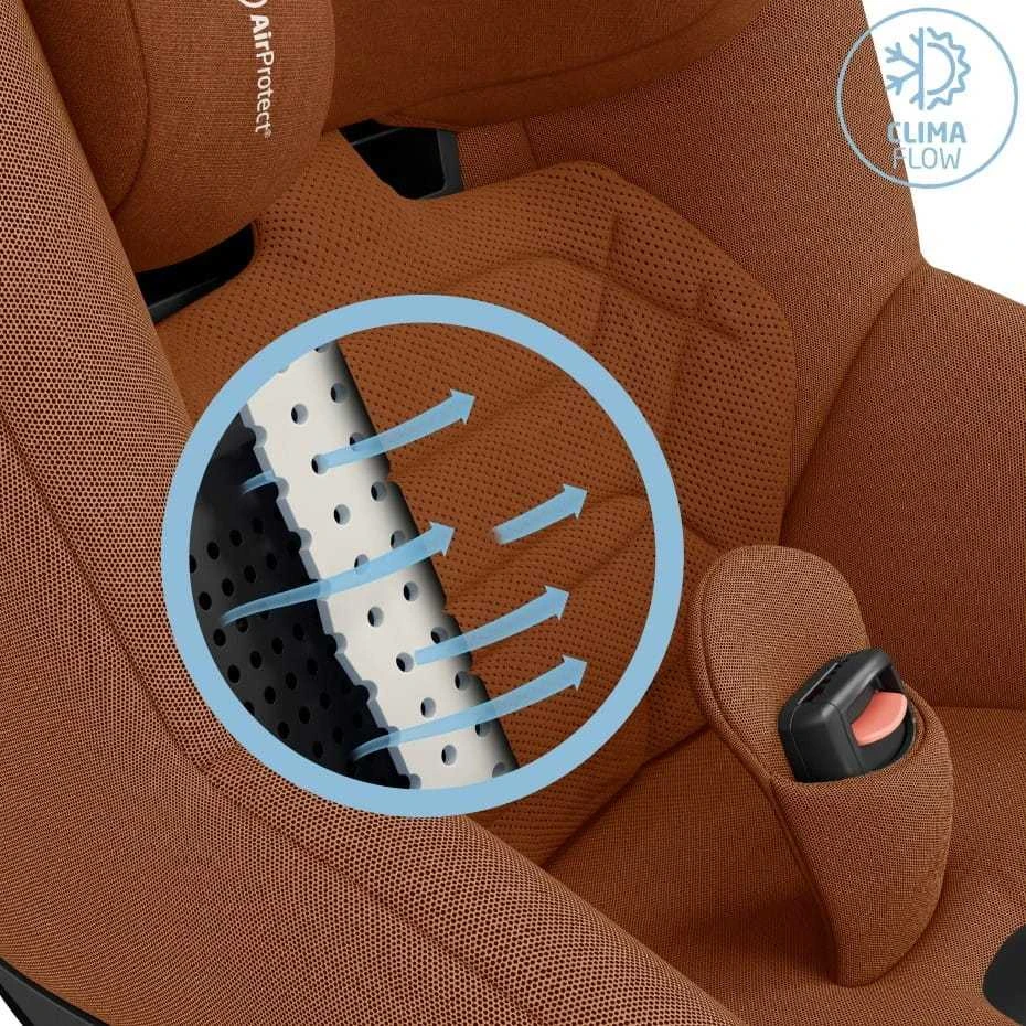 Automobilinė kėdutė Maxi-Cosi Mica 360 Pro, su i-Size, 0-18 kg (40-105 cm), rudos spalvos