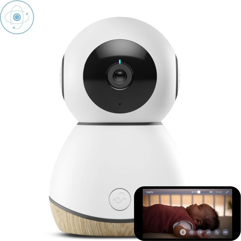 Maxi-Cosi See – internetinė kamera, WiFi HD kūdikių monitorius | Baltas mediena