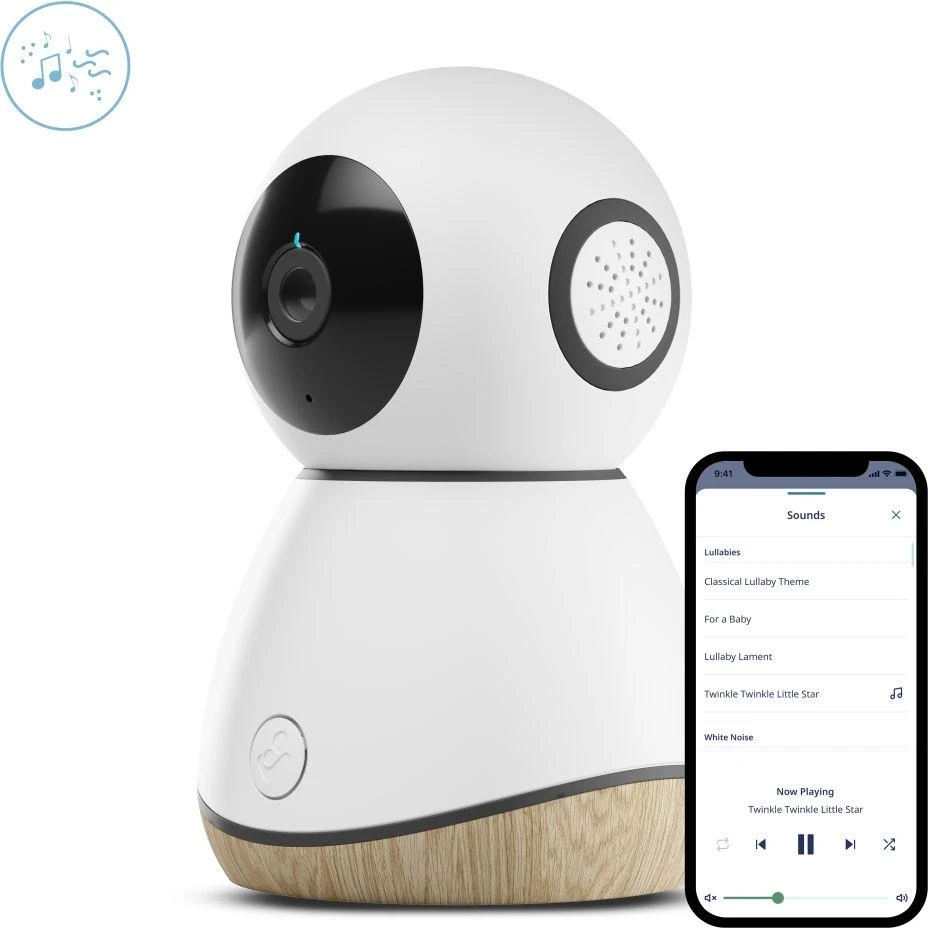 Maxi-Cosi See – internetinė kamera, WiFi HD kūdikių monitorius | Baltas mediena