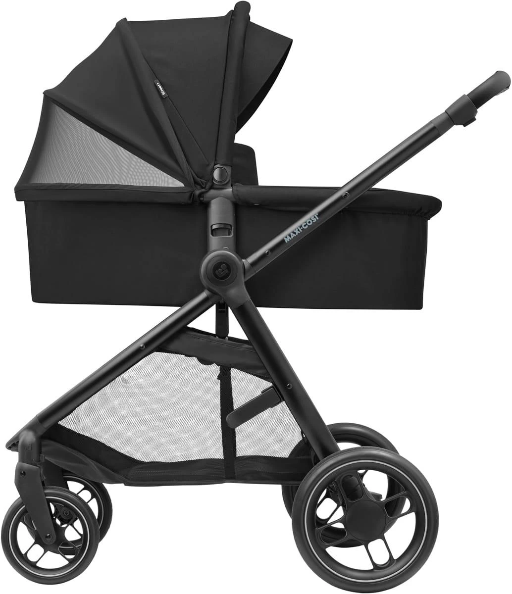 Maxi-Cosi Street Plus - vaikiškas vežimėlis, komplektas 2in1 | Essential Juodas