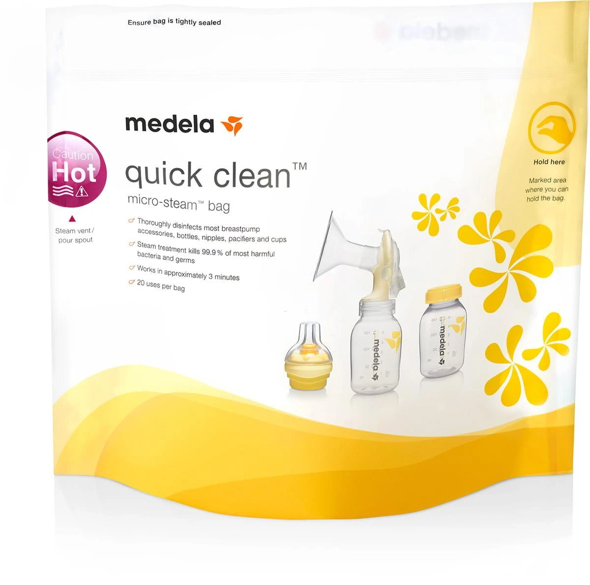 „Medela“ – greito valymo maišeliai mikrobangų krosnelei – 5 vnt.