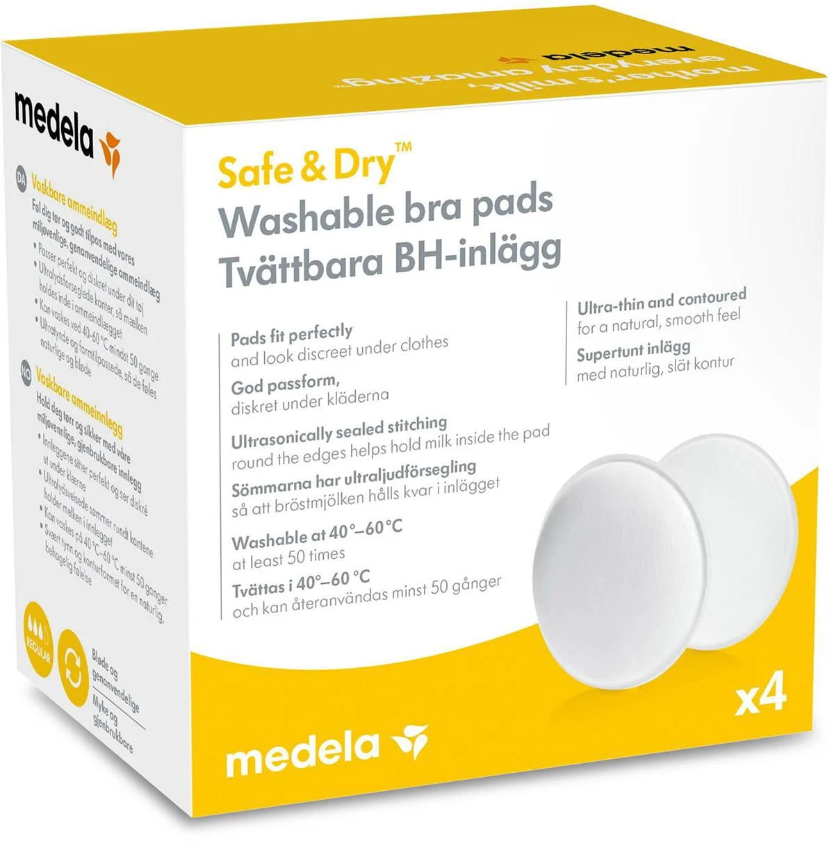 MEDELA daugkartinės laktacijos įdėklai 4 vnt.