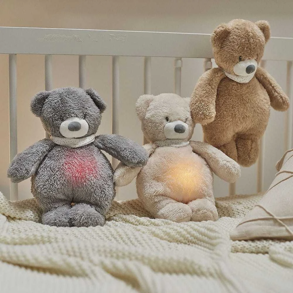 NATTOU Sleepy - dūzgiantis mielas žaislas su verksmo jutikliu 4in1 | Meškiukas Grėjus