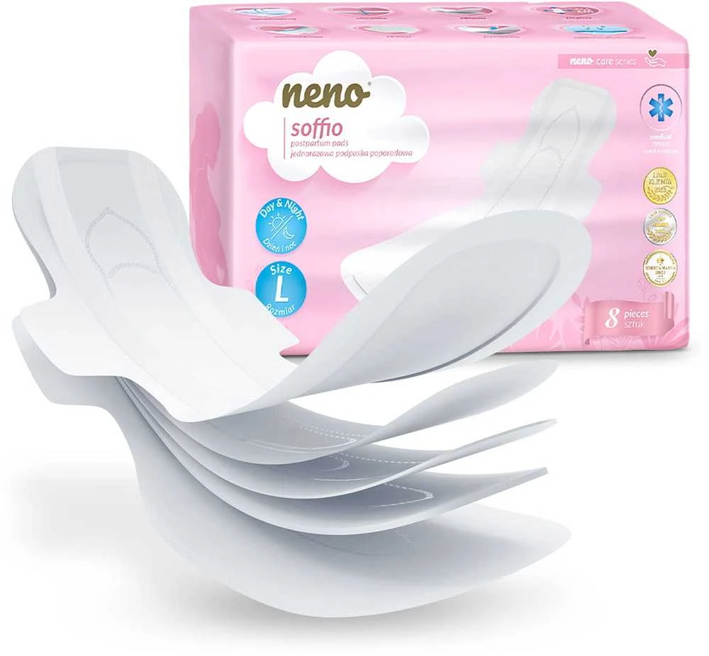 Neno Soffio - vienkartiniai įklotai po gimdymo, 8 vnt.
