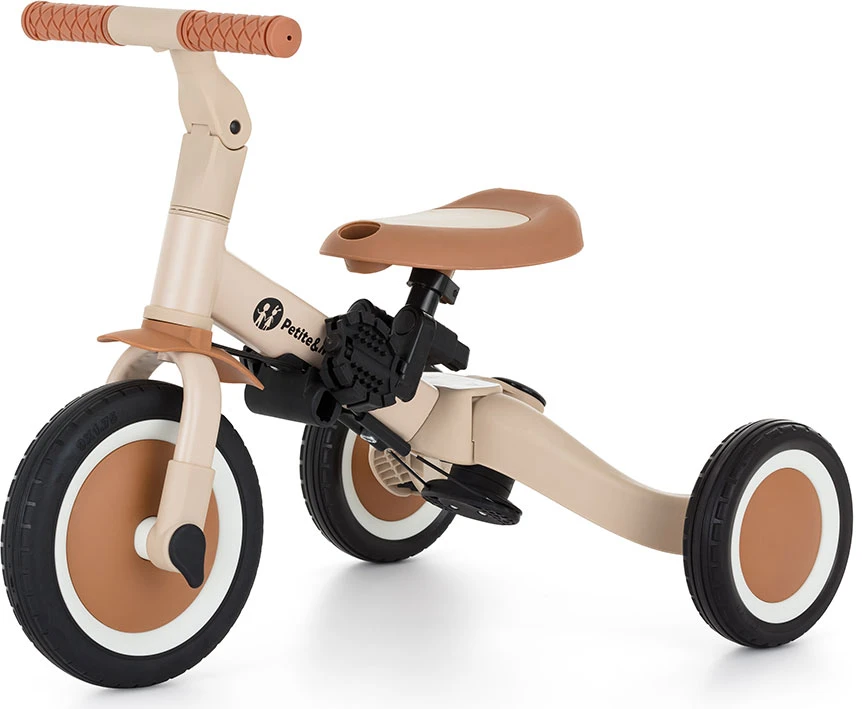 Petite&Mars Turbo Plus - rowerek trójkołowy 5w1 | Desert Sand