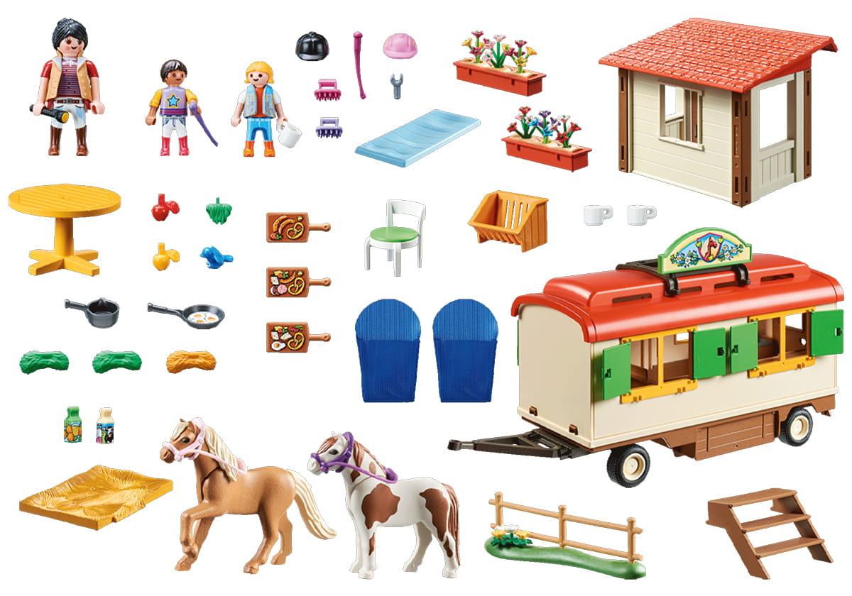 Playmobil Šalies ponys prieglauda su priekaba