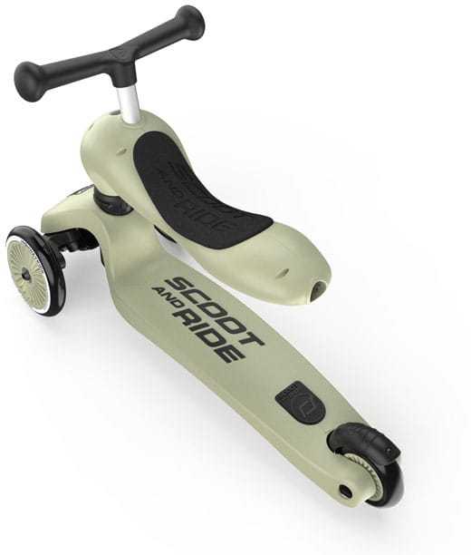 „Scoot and Ride“ – 2 viename balansinis dviratis / paspirtukas – alyvuogių spalvos (SR-00001)
