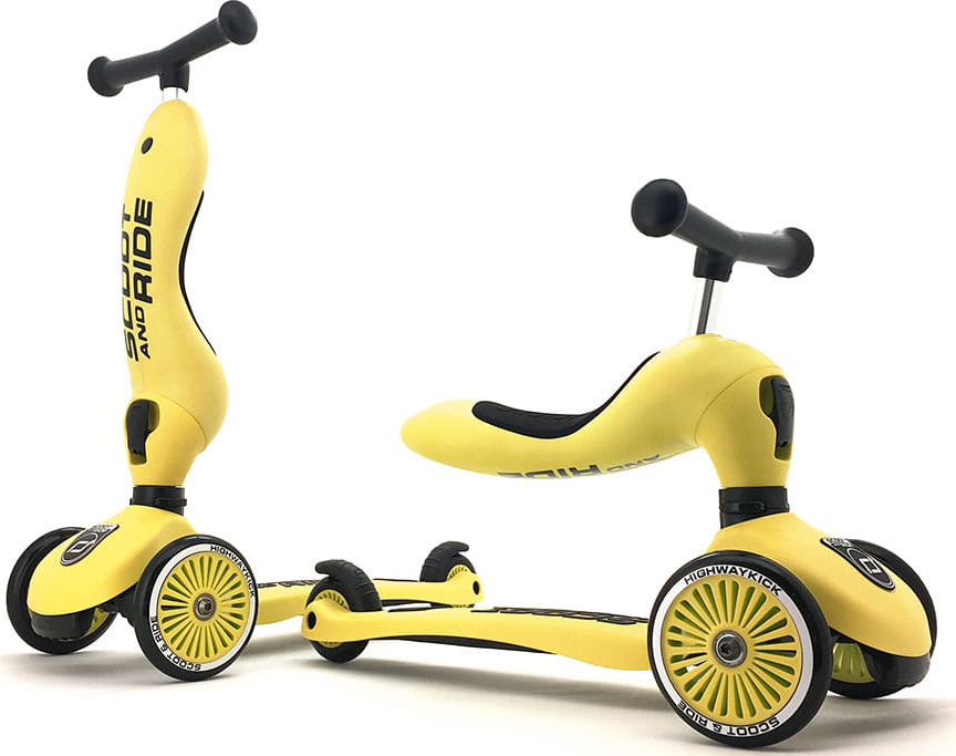 Paspirtukas - balansinis dviratukas Scoot & Ride  Highwaykick 1 2in1 Lemon 96354