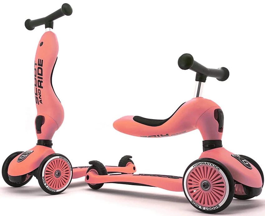 Paspirtukas - balansinis dviratukas Scoot & Ride Highwaykick 1 2in1 Peach 96353