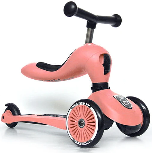 Paspirtukas - balansinis dviratukas Scoot & Ride Highwaykick 1 2in1 Peach 96353