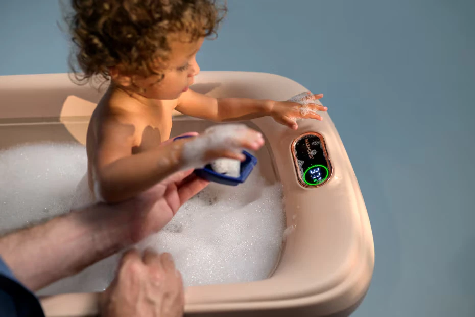 Sulankstoma kūdikio vonelė su termometru „Maxi-Cosi Indigo Plus“, žalios spalvos