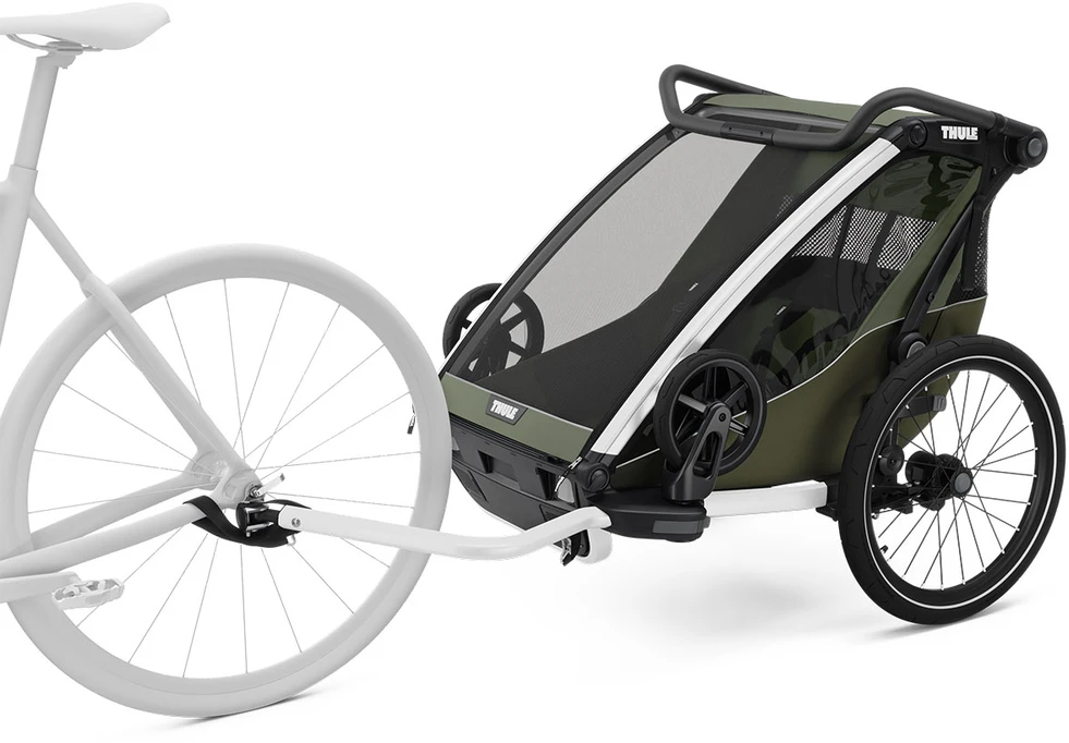 „Thule Chariot Lite“ dviguba dviračių priekaba, vintažinės žalios spalvos
