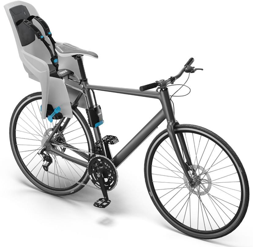 Thule RideAlong Lite - ant rėmo tvirtinama dviračio kėdutė | Šviesiai pilka