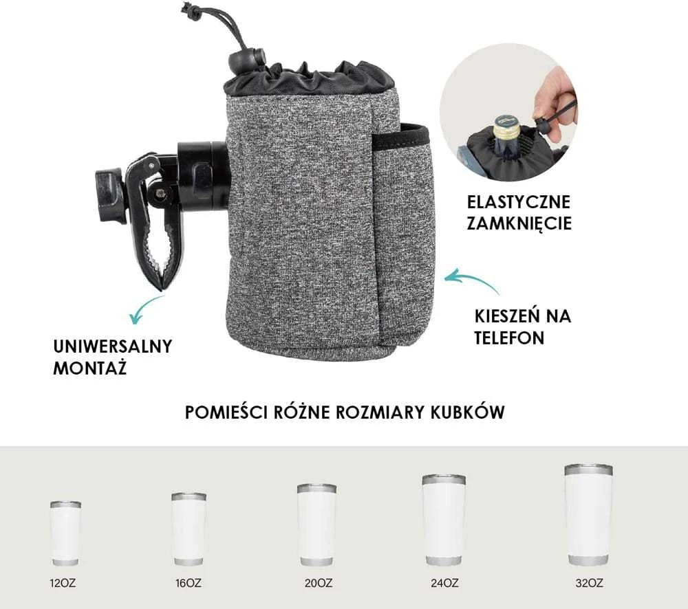Titanium Baby "Thermo 2-in-1" puodelio ir telefono laikiklis vaikiškam vežimėliui