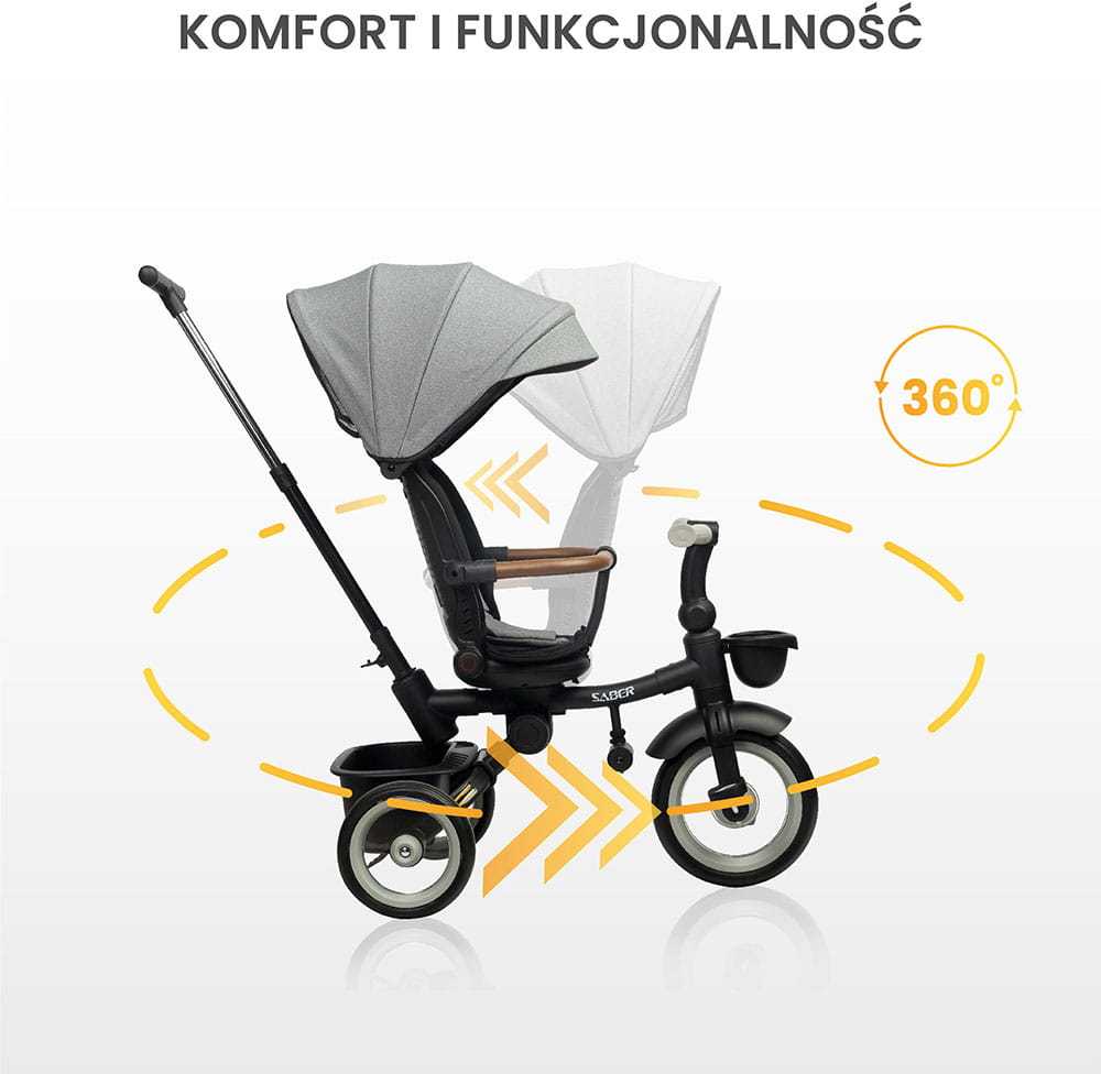 Triratukas Toyz By Caretero Sabre - 3in1, mėlynas