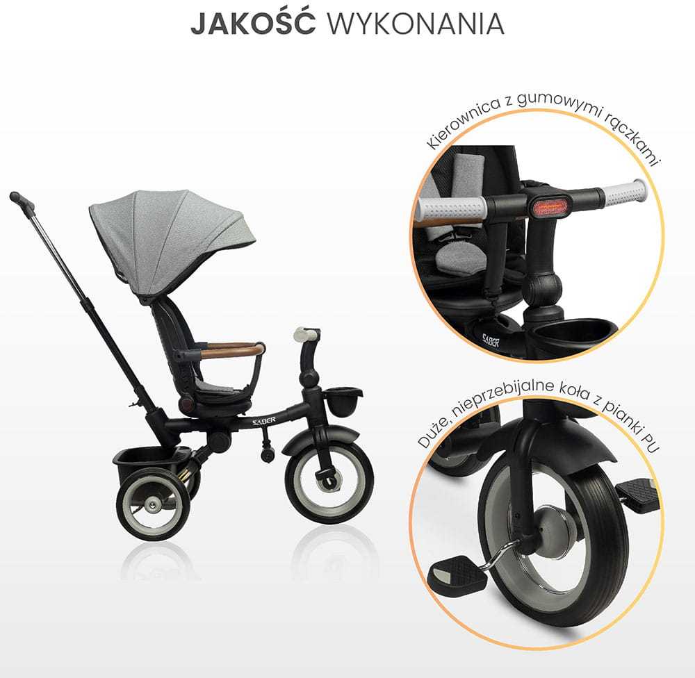 Triratukas Toyz By Caretero Sabre - 3in1, mėlynas