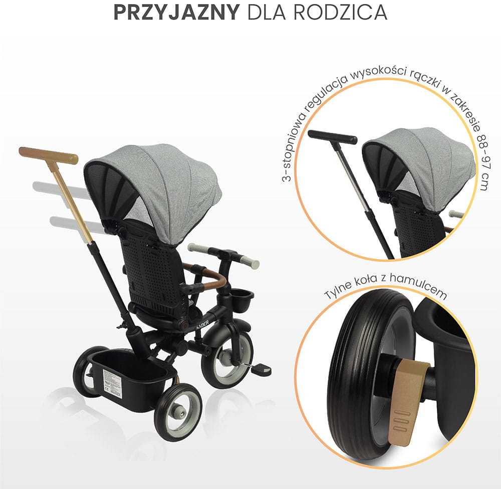 Triratukas Toyz By Caretero Sabre - 3in1, mėlynas
