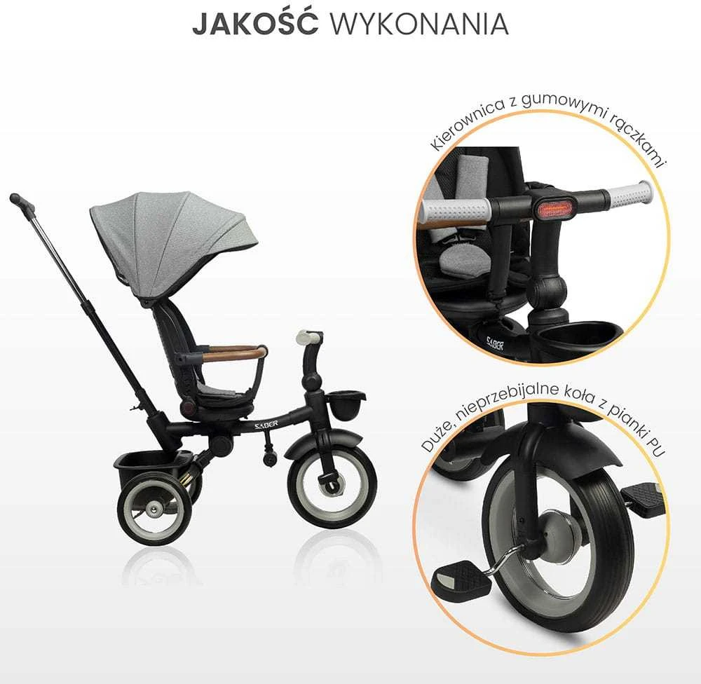 Triratukas Toyz By Caretero Sabre - 3in1, šviesiai rožinė