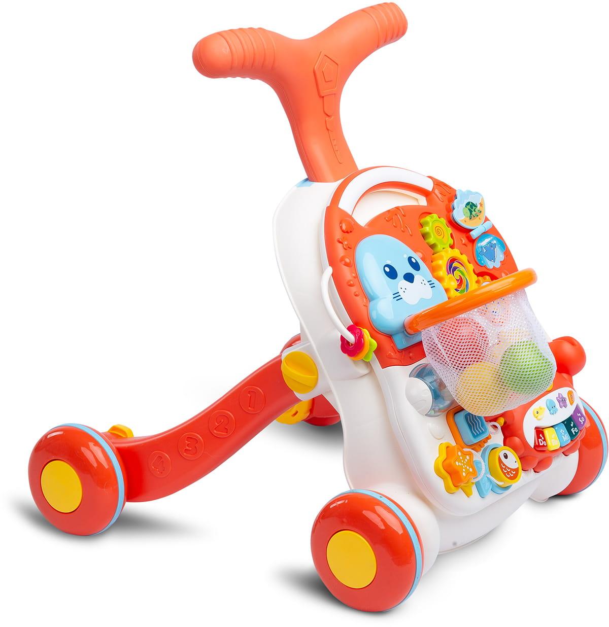 Toyz Spark oranžinė 2in1 mokomoji vaikštynė