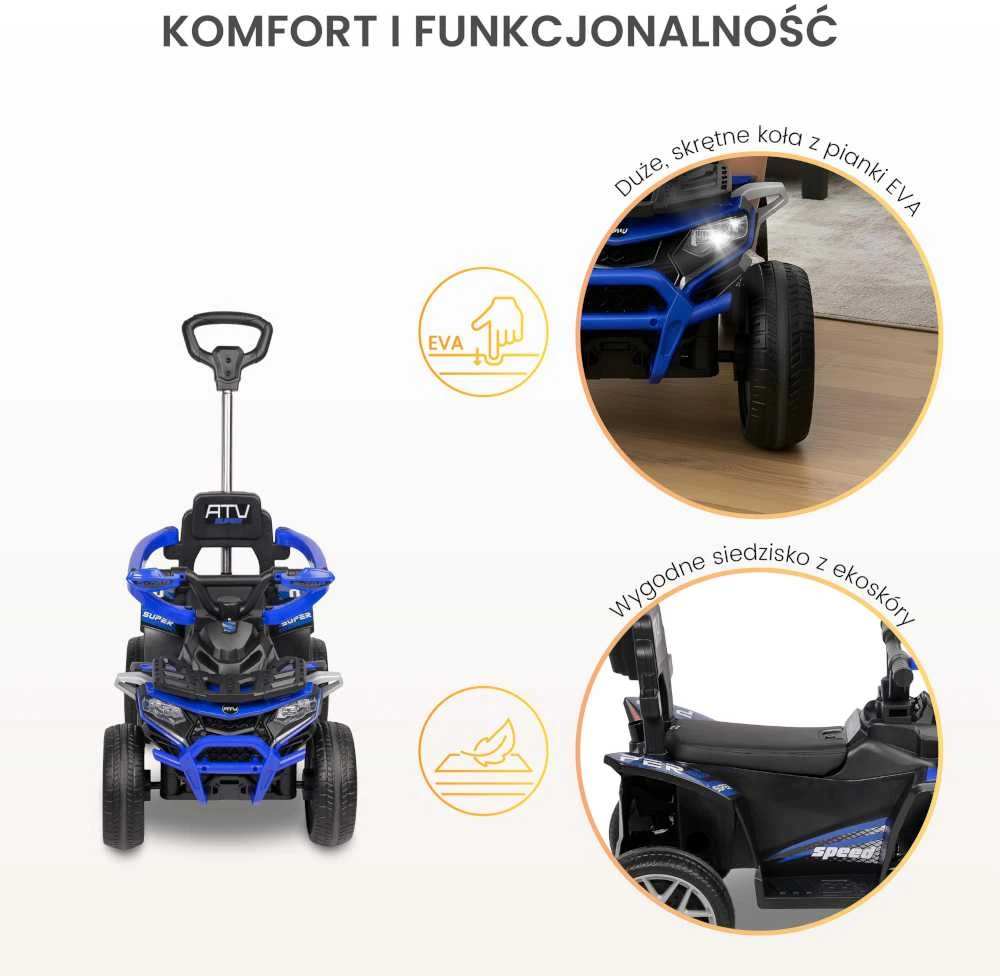 Toyz Caretero Movix - jeździk, mały quad vaikams | Rožinė