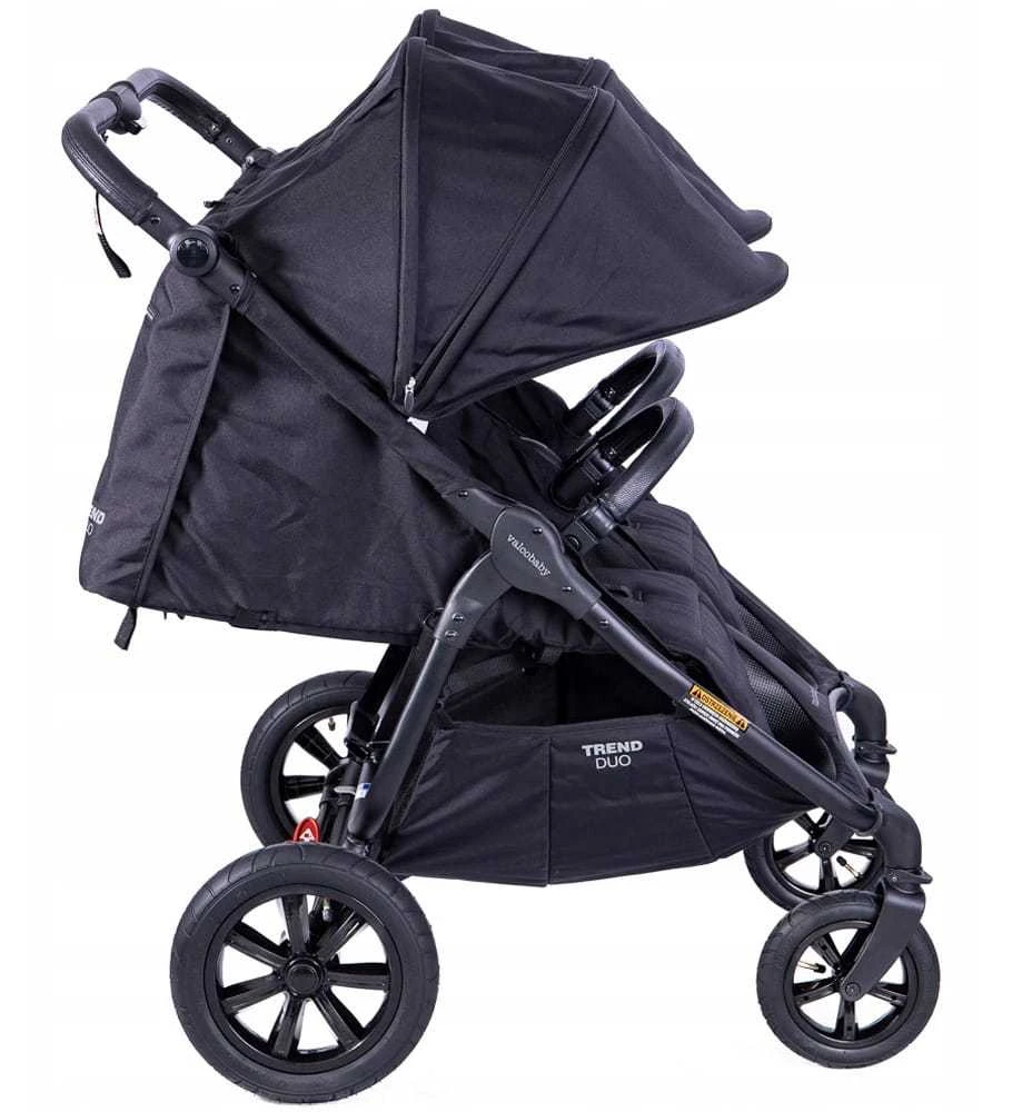 Valco Baby Snap Duo Trend SPORT – dvivietis vežimėlis | juodos spalvos