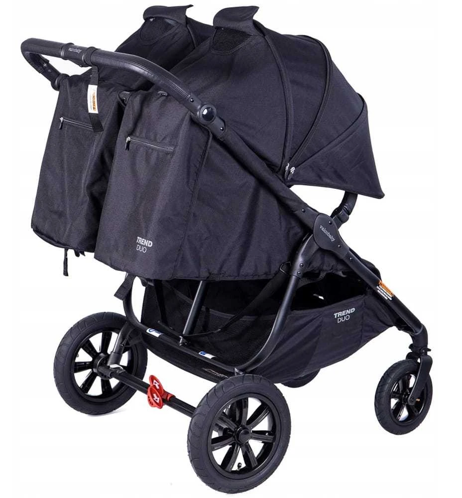 Valco Baby Snap Duo Trend SPORT – dvivietis vežimėlis | juodos spalvos