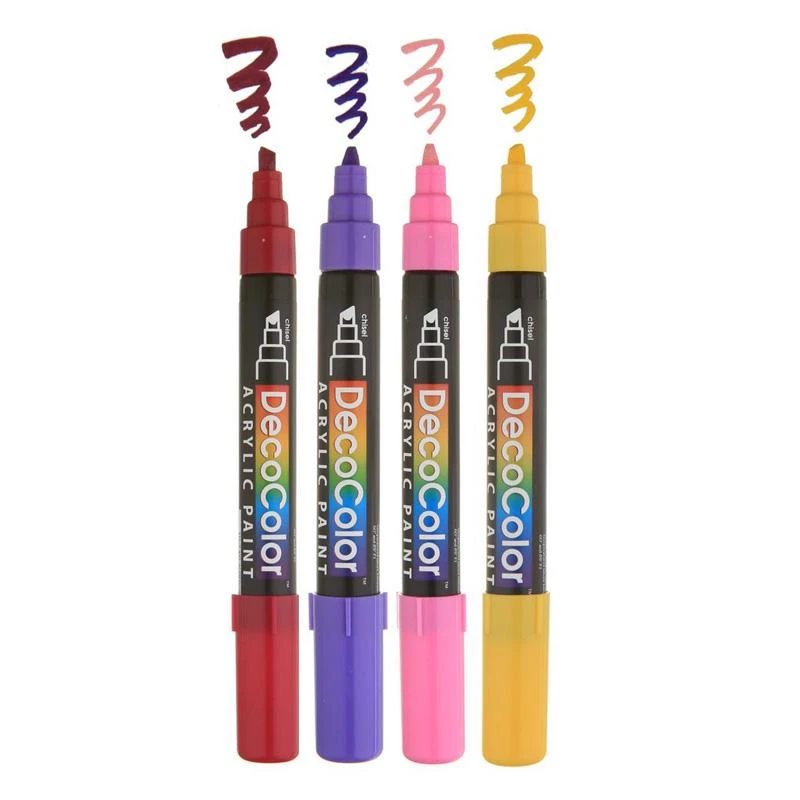 Marvy Uchida Akriliniai markeriai "Marvy Decocolor Acrylic" #315-4E Bright. 4 vnt