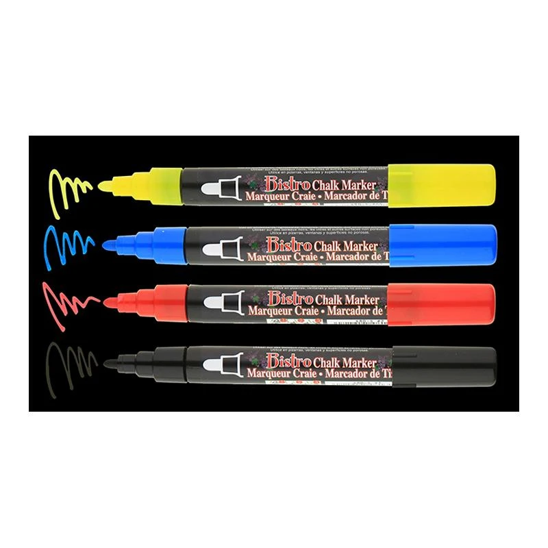 Marvy Uchida Kreidiniai markeriai Marvy Bistro Chalk Marker #480-4W 4vnt.