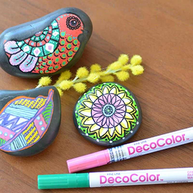 Marvy Uchida Markeriai įvairių paviršių dekoravimui Marvy Decocolor Paint Marker Fine #200-6B Pastel. 6vnt.