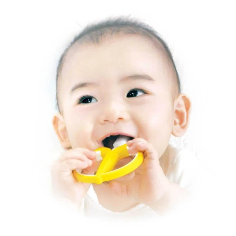 Pirmasis dantų šepetėlis EDISONmama „Bananas”, nuo 6 mėn., KJ12532