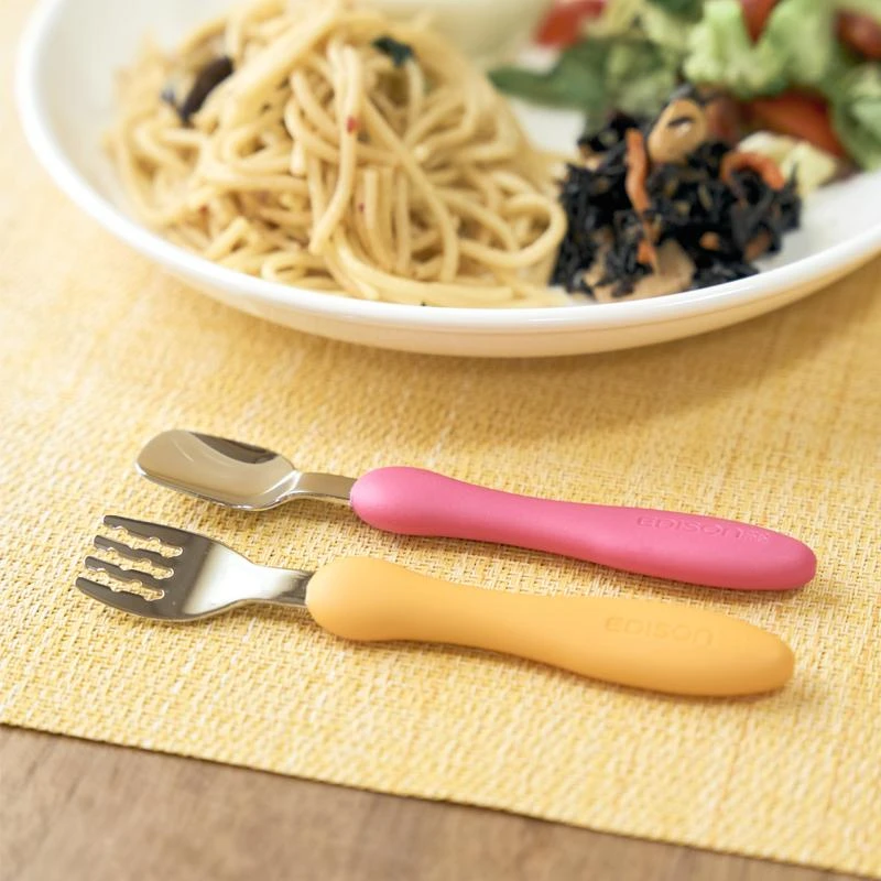 Gerlach Stalo įrankiai EDISONmama, nuo 18 mėn. su dėklu MANGO/PEACH, KJ2833