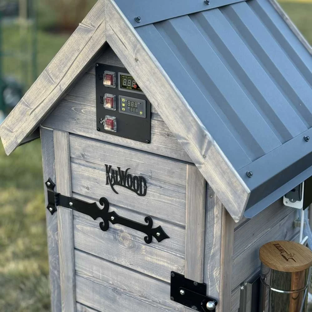 Rūkykla elektrinė Kalmetal Kalwood 180L su dūmų generatoriumi, antracitas