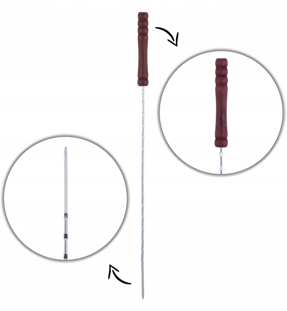 Bbq Expert Iešmai kebabams ir mėsai 38 cm, 12 vnt. komplektas