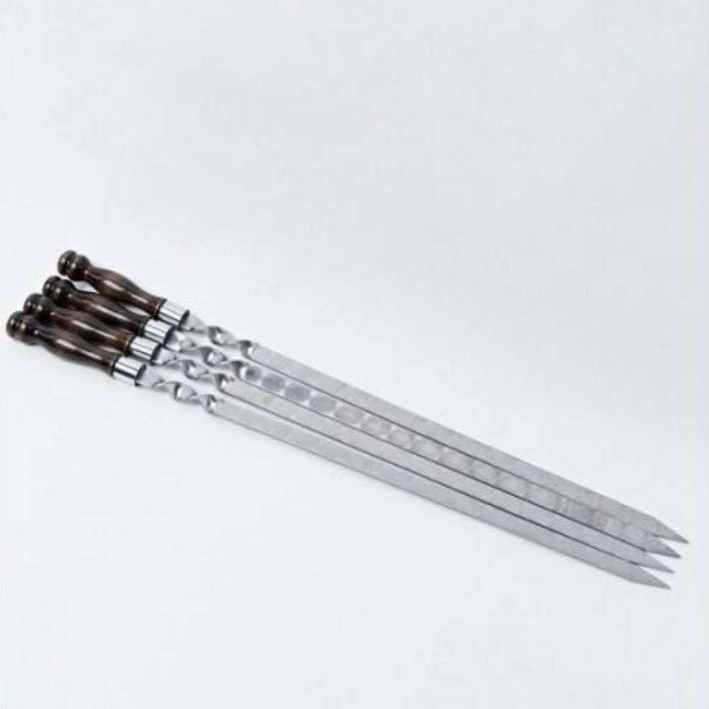 Bbq Expert Iešmai šašlykams su medine rankena 45cm (4 vnt.)