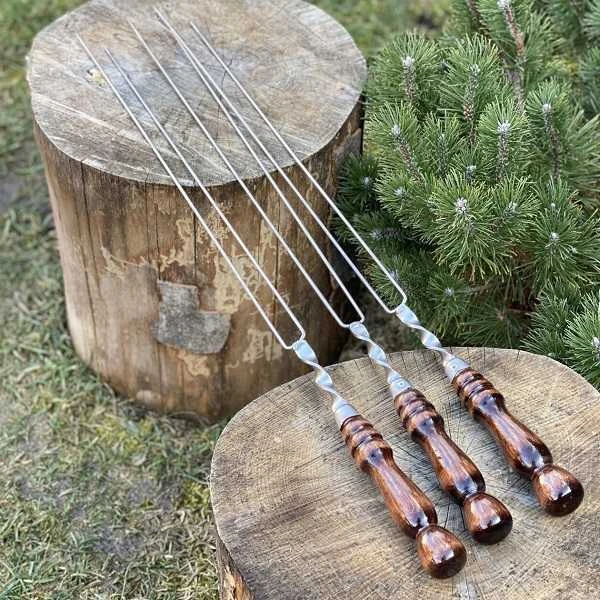 Bbq Expert Iešmas daržovėms su medine rankena