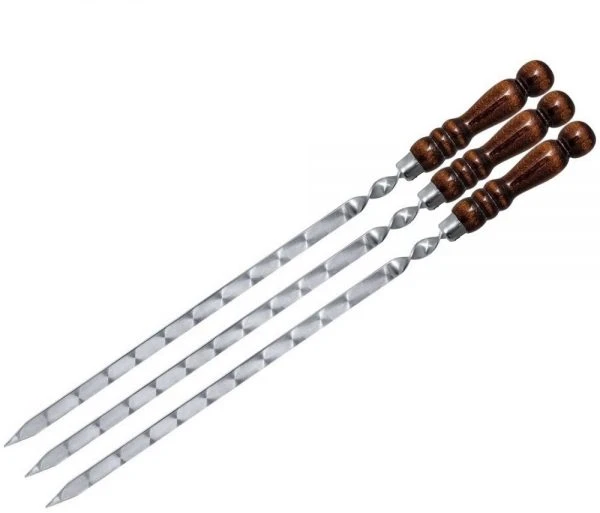 Bbq Expert Iešmas šašlykams, liulia kebabui su medine rankena 3x20x550mm