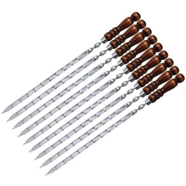 Bbq Expert Iešmas šašlykams, liulia kebabui su medine rankena 3x20x450mm