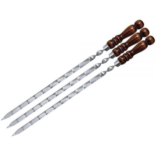 Bbq Expert Iešmas šašlykams, liulia kebabui su medine rankena 3x20x450mm