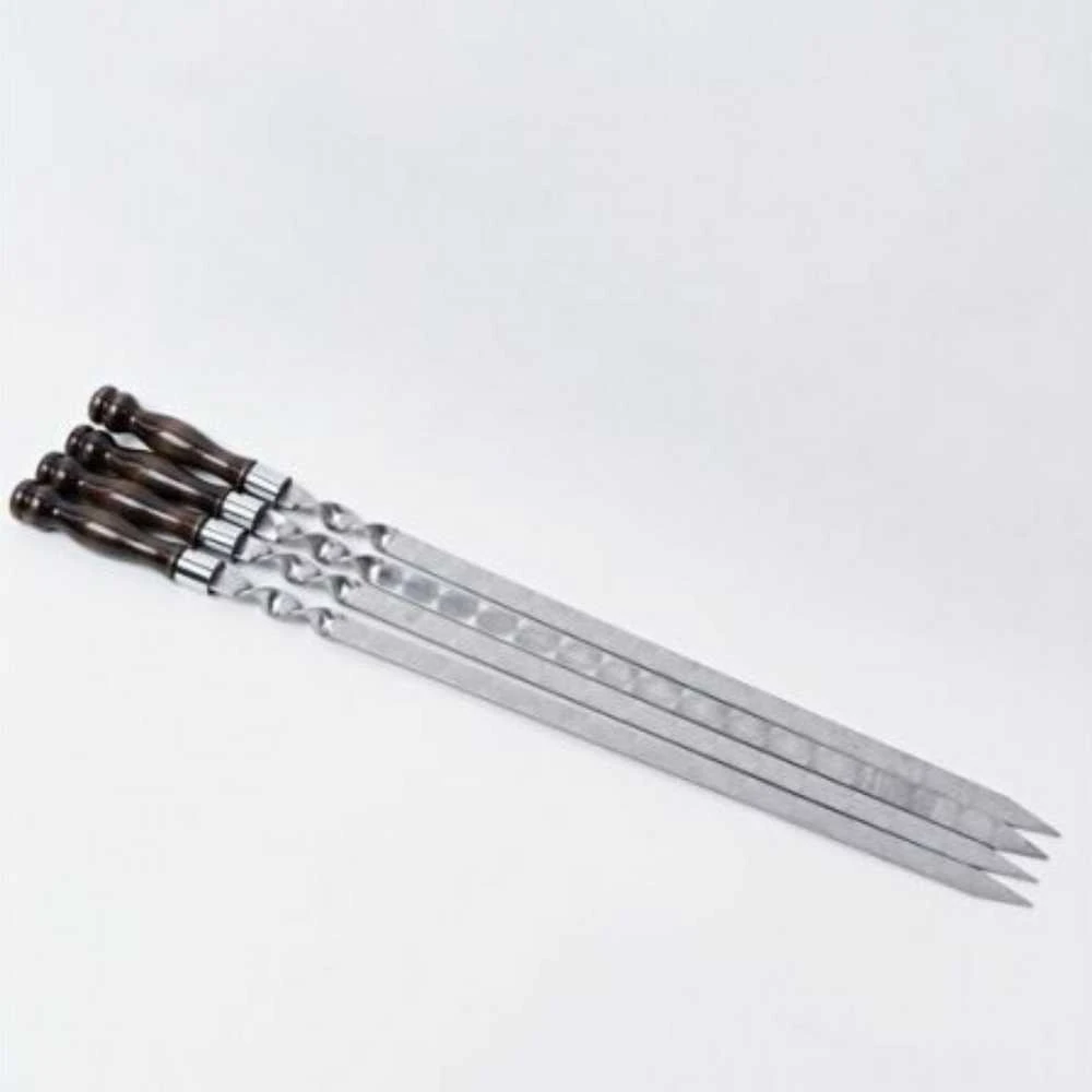 Bbq Expert Iešmų šašlykams su medine rankena 55cm komplektas (12vnt)