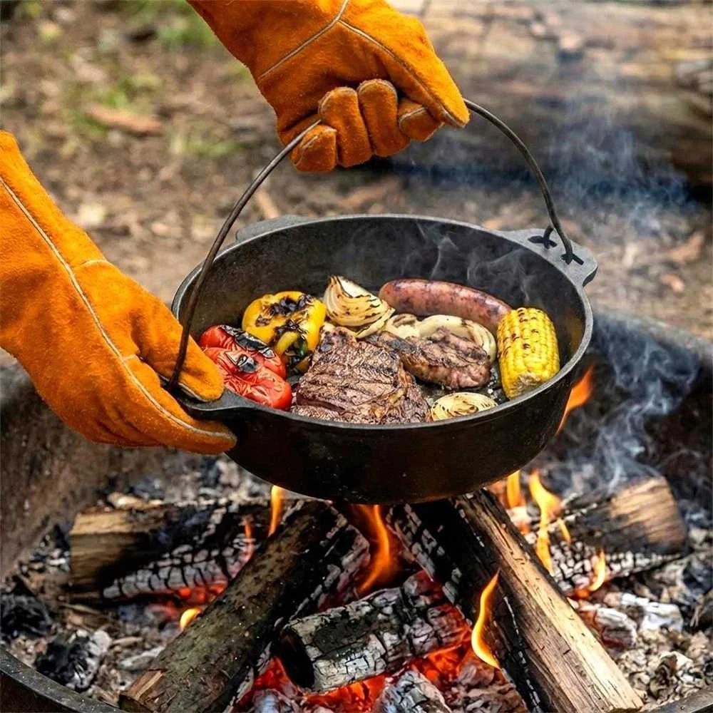 Bbq Expert Karščiui atsparios pirštinės griliui (natūralios verstos odos), 2 vnt.