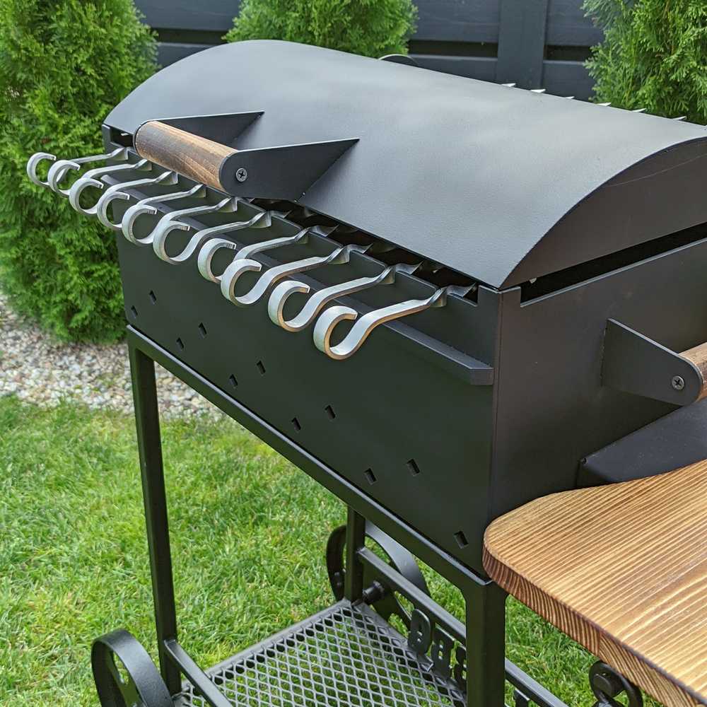 Bbq Expert Šašlykinė 88x47x92 cm, su lentyna ir ratukais, metalo storis 3mm