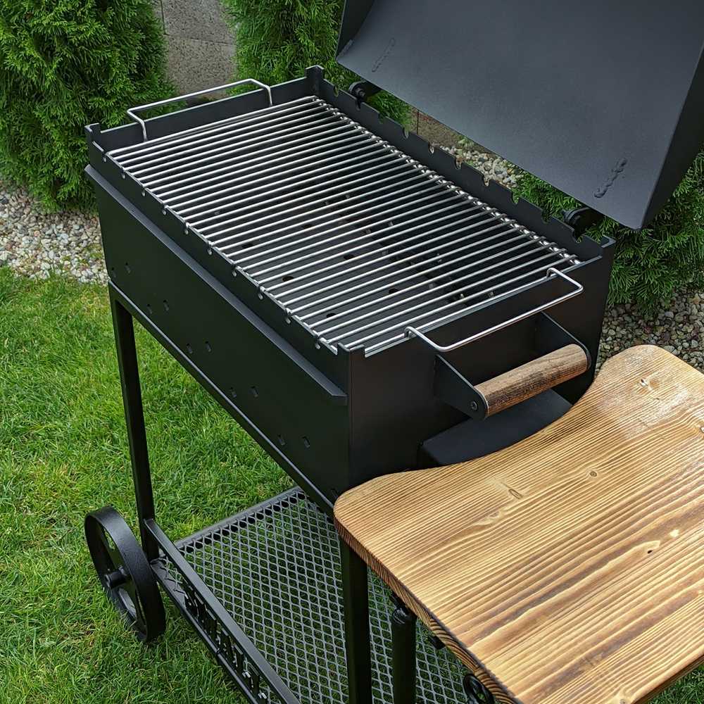 Bbq Expert Šašlykinė 88x47x92 cm, su lentyna ir ratukais, metalo storis 3mm