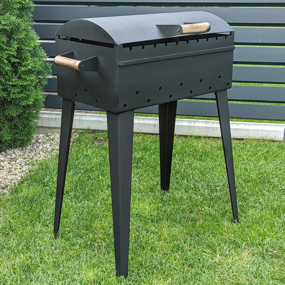 Bbq Expert Šašlykinė su dangčiu ir lentyna 50x30x18 cm, metalo storis 3mm