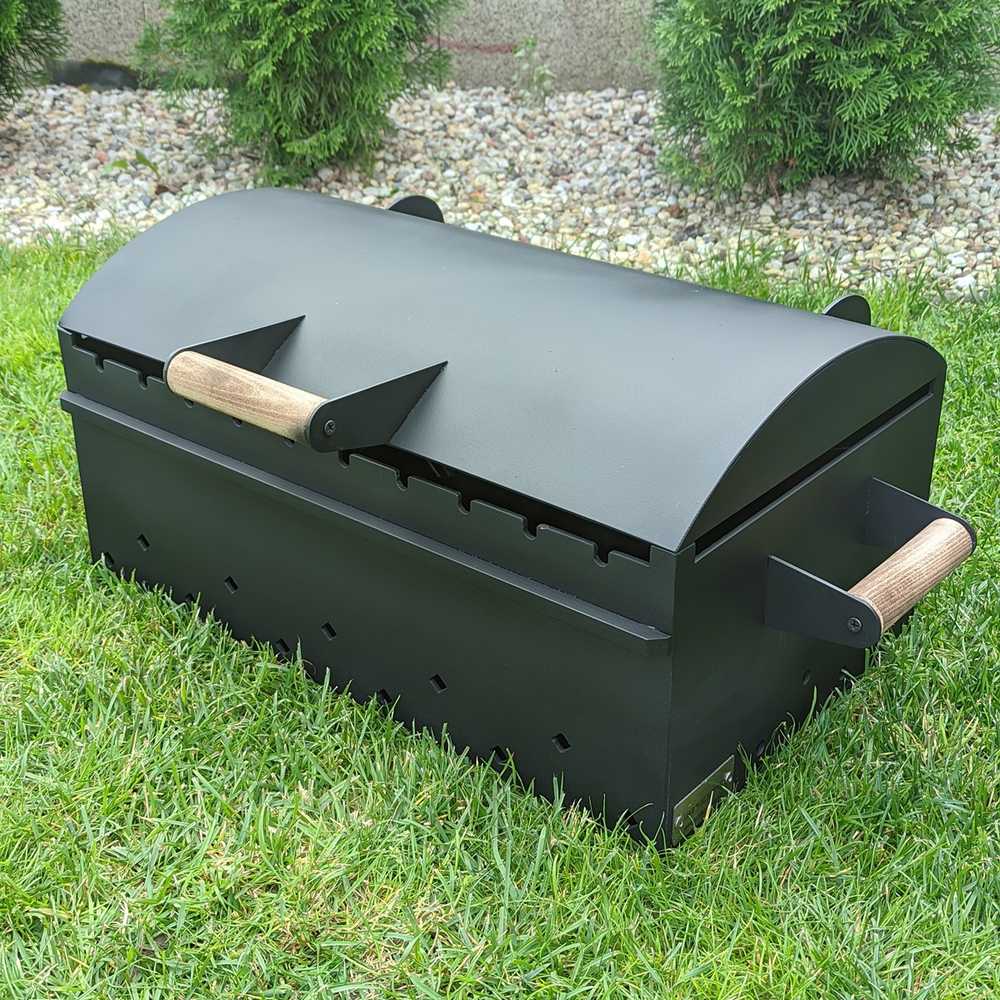Bbq Expert Šašlykinė su dangčiu ir lentyna 50x30x18 cm, metalo storis 3mm