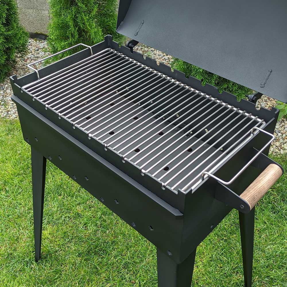 Bbq Expert Šašlykinė su dangčiu ir lentyna 50x30x18 cm, metalo storis 3mm