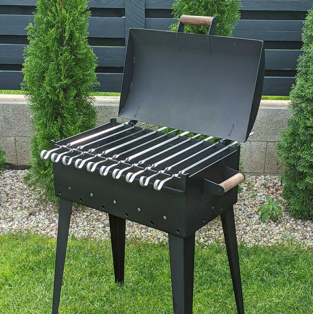 Bbq Expert Šašlykinė su dangčiu 60x35x20 cm, metalo storis 4mm