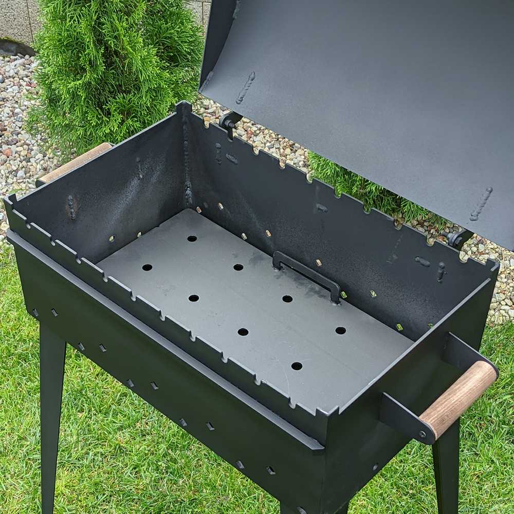 Bbq Expert Šašlykinė su dangčiu 60x35x20 cm, metalo storis 4mm